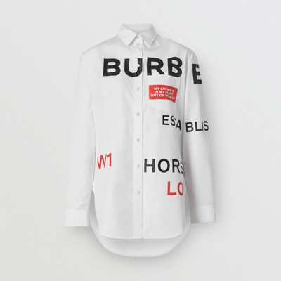 burberry women white shirt