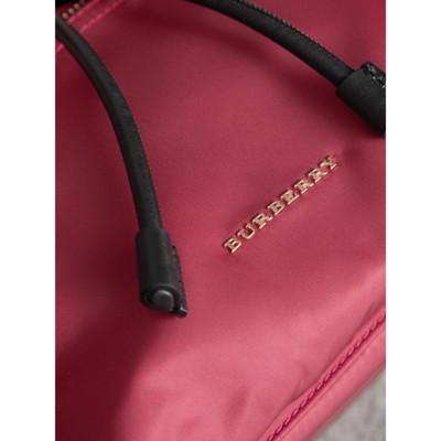 The Rucksack Sac Moyen Nylon Technique Et En Cuirrose PruneFemmeBurberry 54A3jLR