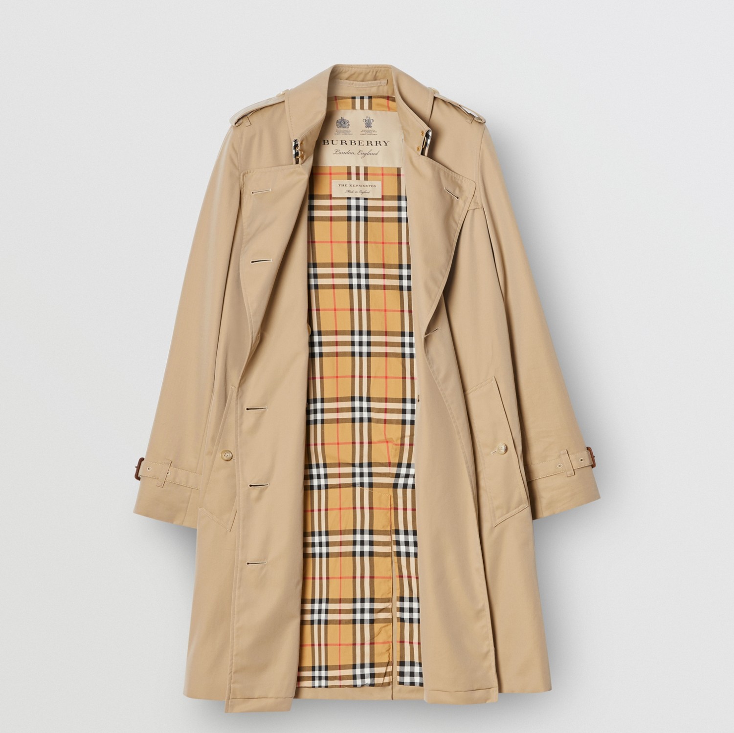 The Mid-length Kensington Heritage Trench Coat in Honey - Women | Burberry® Official