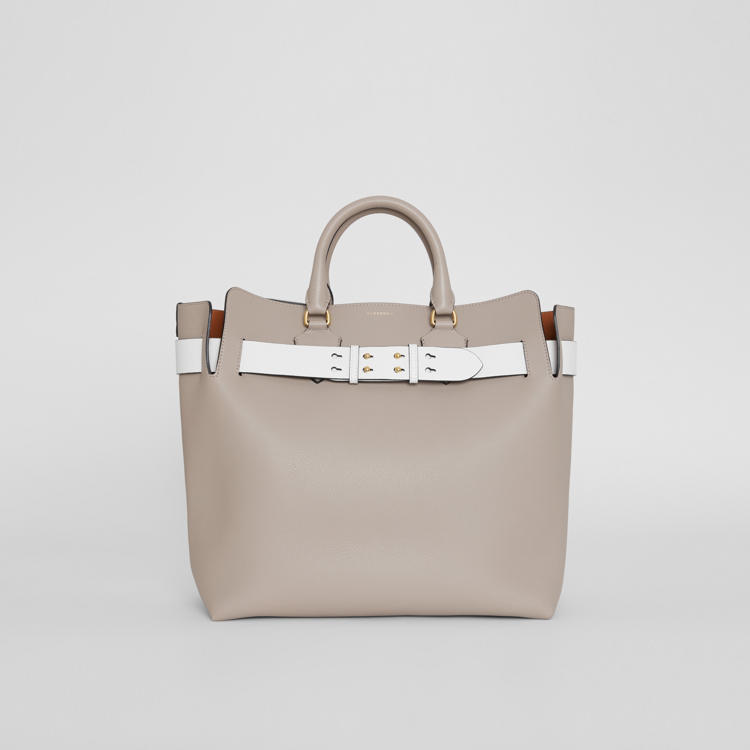 The Large Leather Belt Bag in Mineral Grey Burberry United States