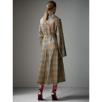 plaid burberry coat