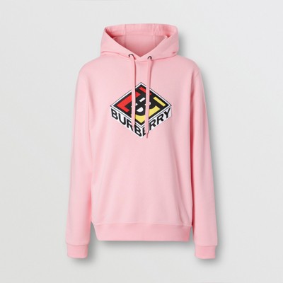 Logo Graphic Cotton Hoodie in Candy 