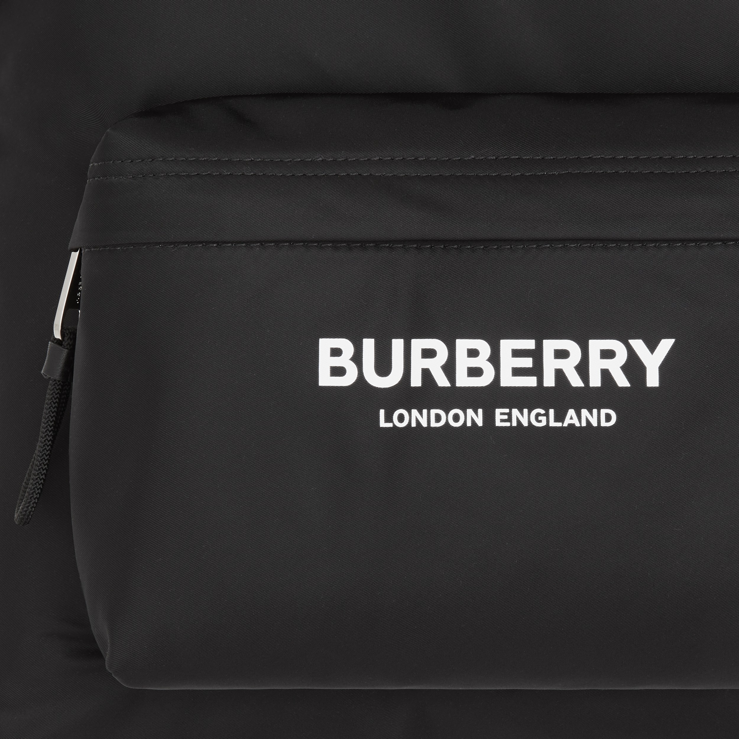 Logo Print Nylon Backpack in Black | Burberry® Official - 2