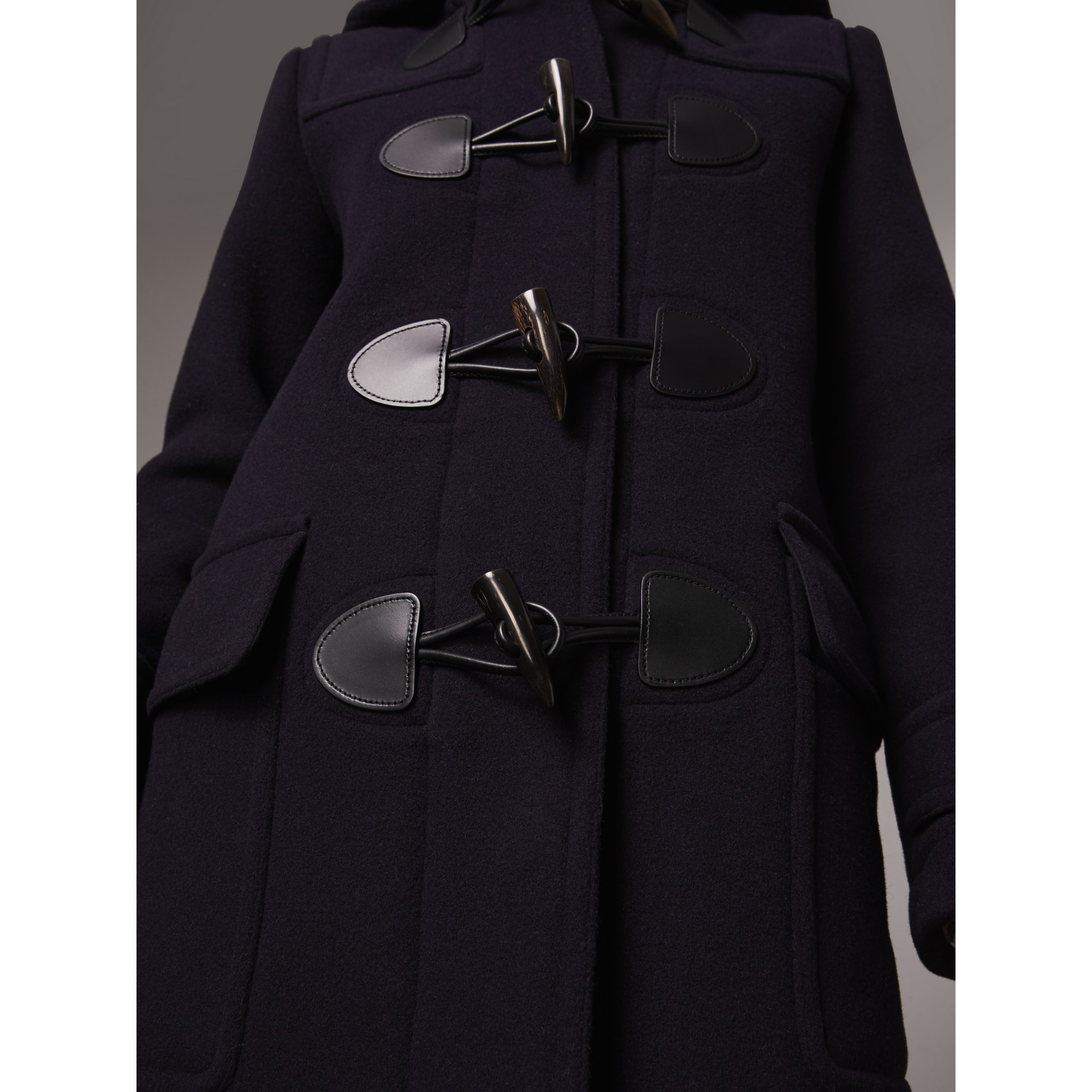 burberry duffle coat navy