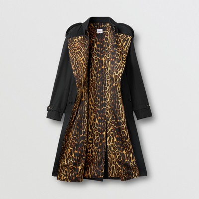 leopard print trench coat