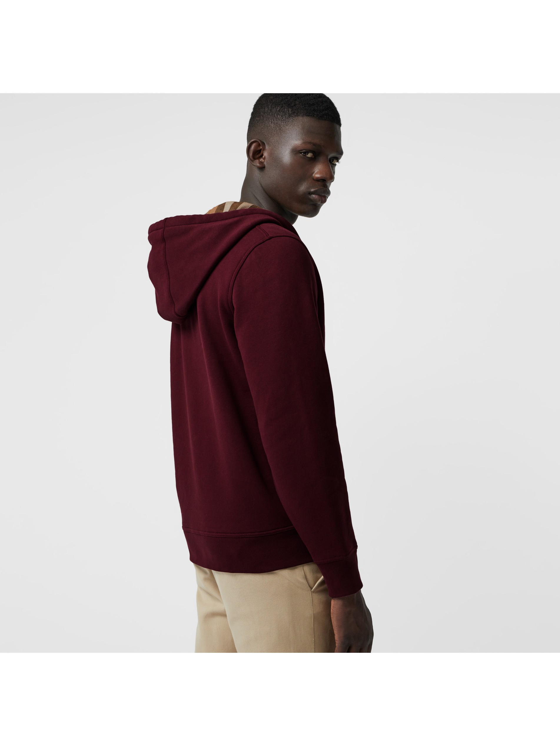 check detail jersey hooded top image21