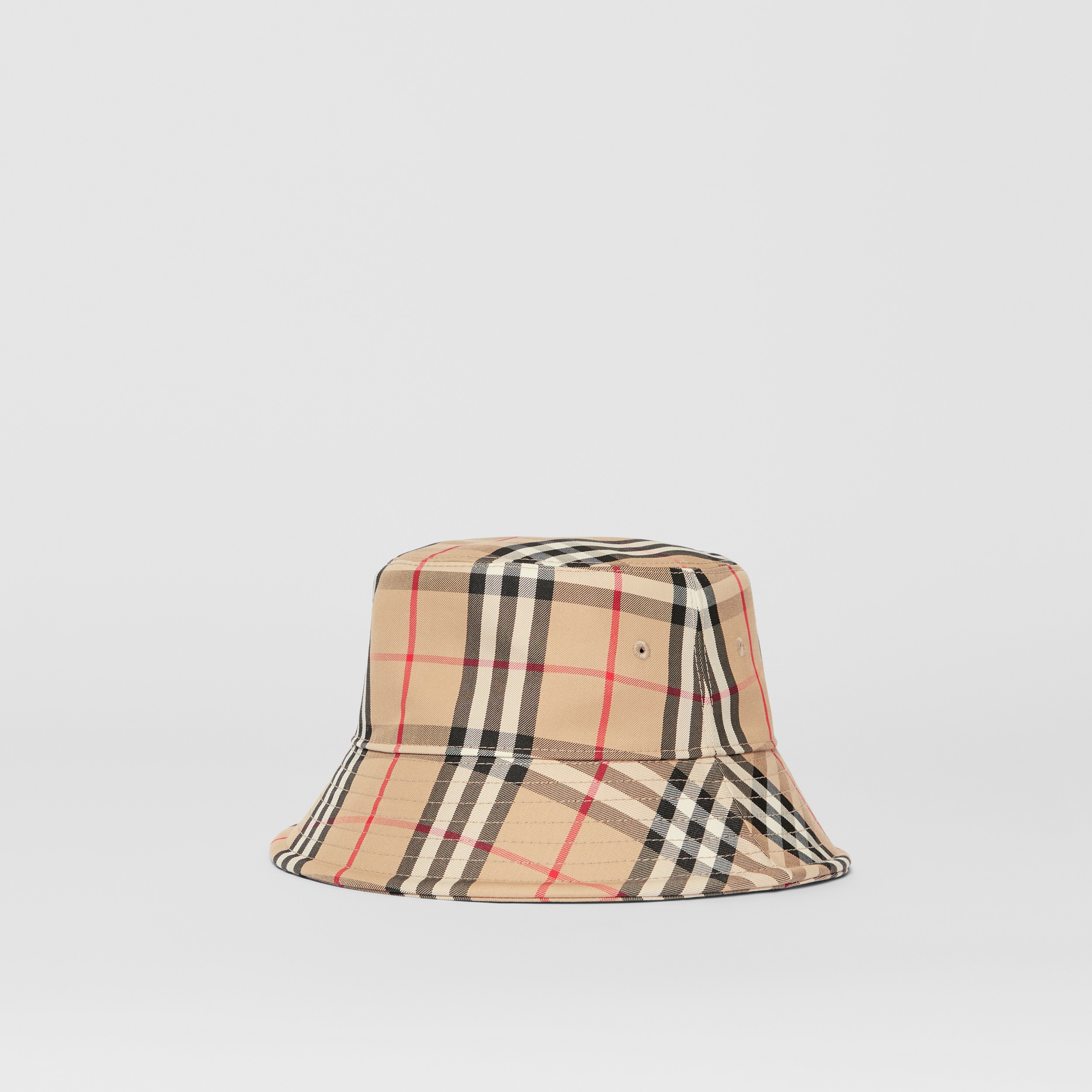 Chapéu Bucket de algodão tecnológico em Vintage Check (Bege Clássico) | Burberry® oficial - 4
