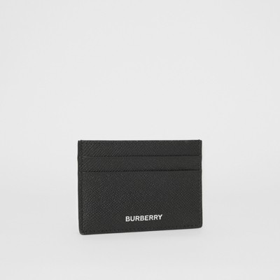 グレイニーレザー カードケース (ブラック) - メンズ | Burberry®公式 