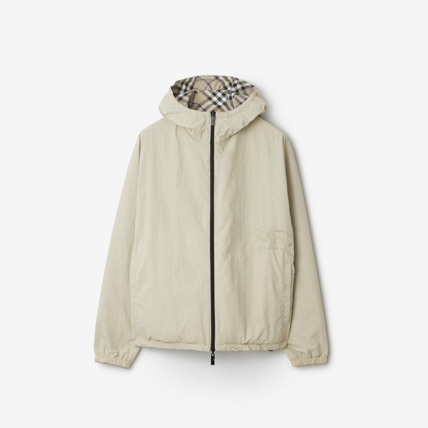 Reversible Check Jacket in Lichen - Men | Burberry® Official Reversible Check Jacket in Lichen - Men | Burberry® Official