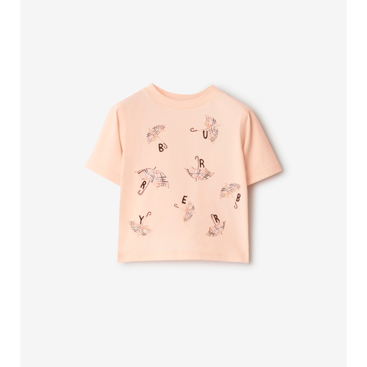  Check Umbrella Logo Cotton T-shirt