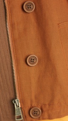 cropped silk linen parka jacket