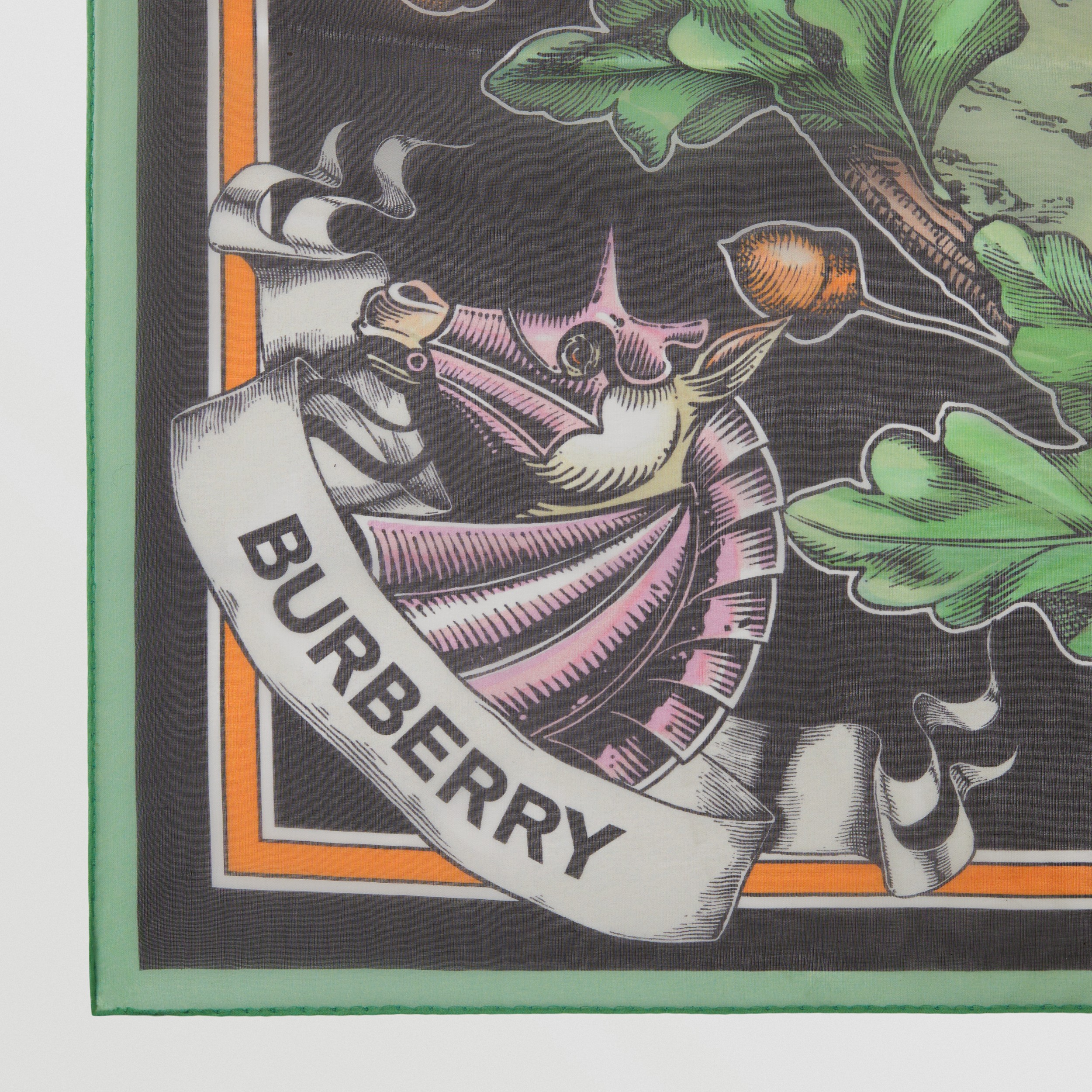EKD Print Silk Chiffon Scarf in Multicolour | Burberry® Official - 4