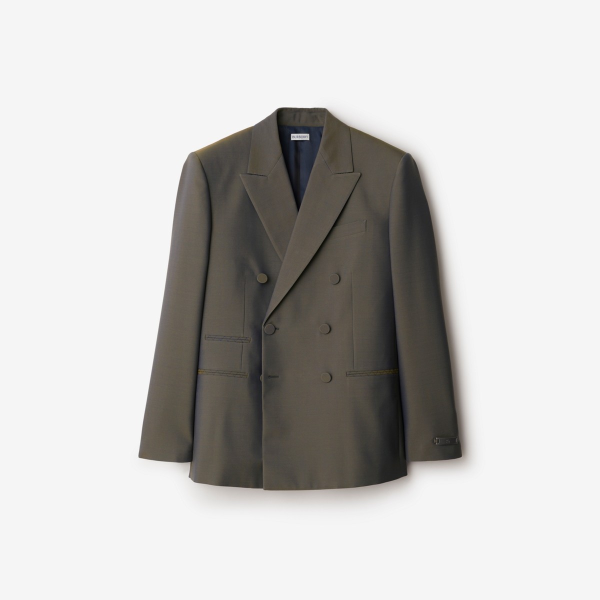 Burberry Wool Tailored Jacket In Reef
