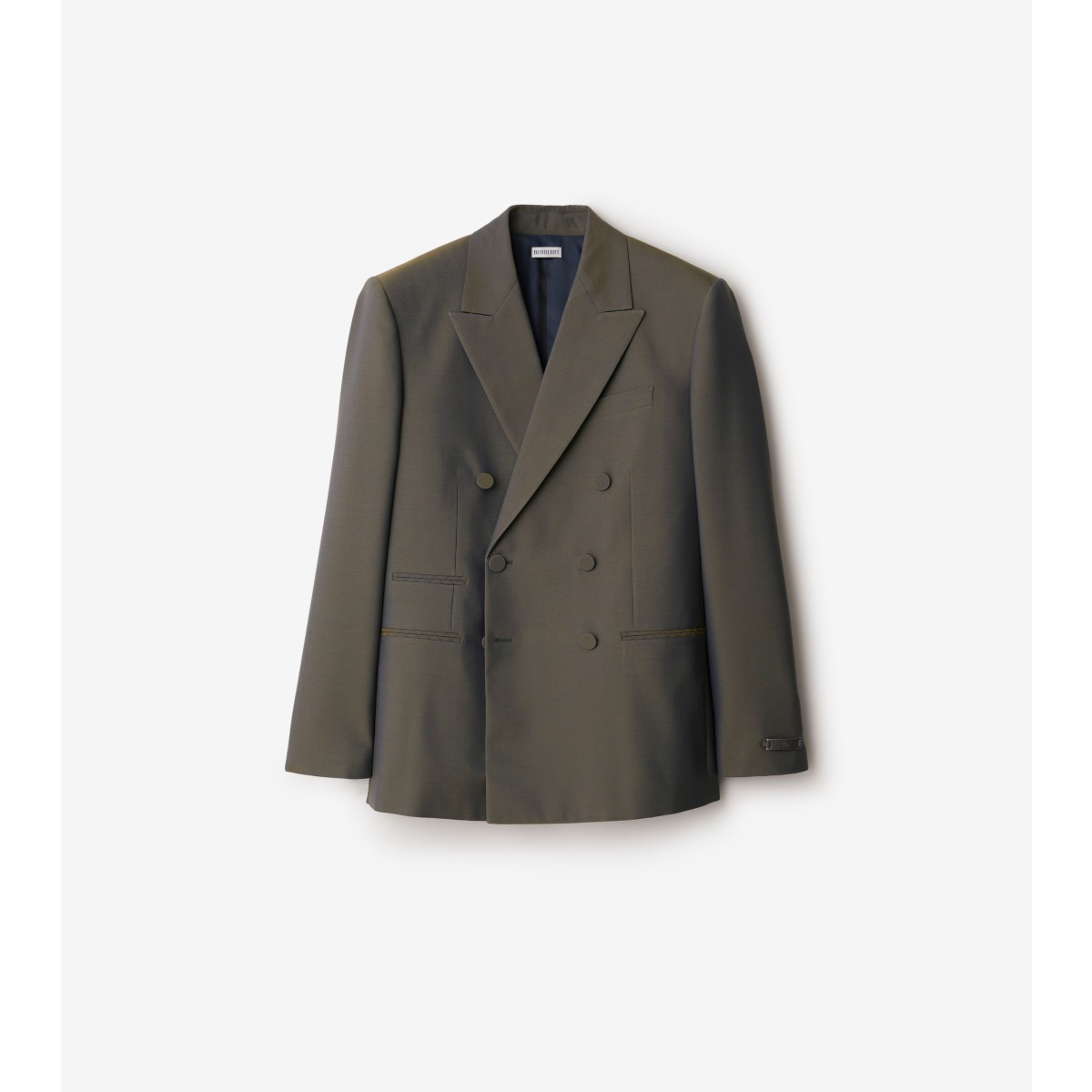 Burberry Wool Tailored Jacket In Reef