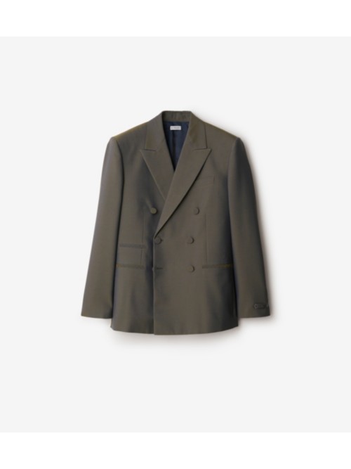 Burberry Wool Tailored Jacket In Reef