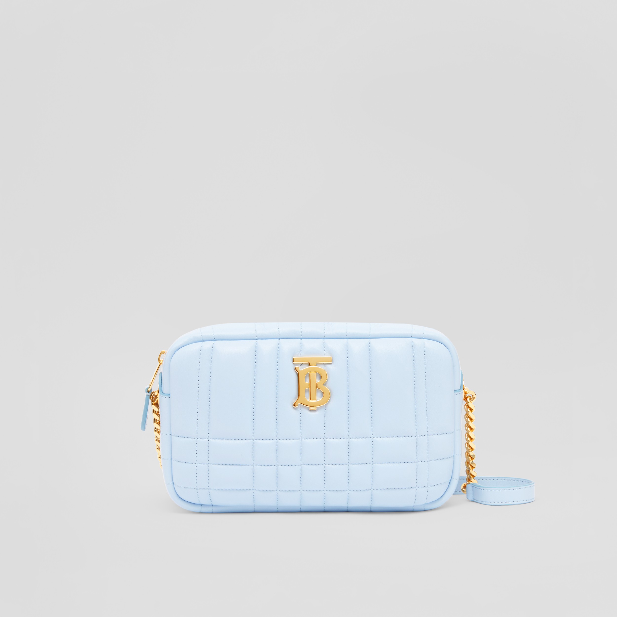 Quilted Leather Small Lola Camera Bag in Pale Blue Women Burberry