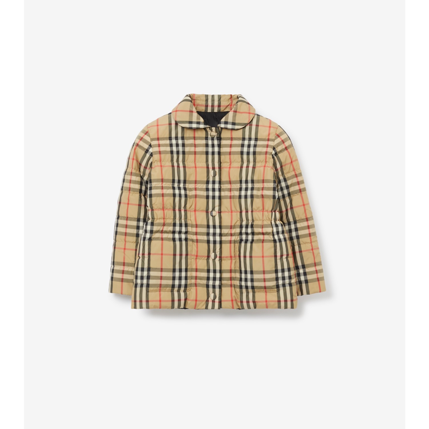 Reversible Check Puffer Jacket in Archive beige Burberry Official