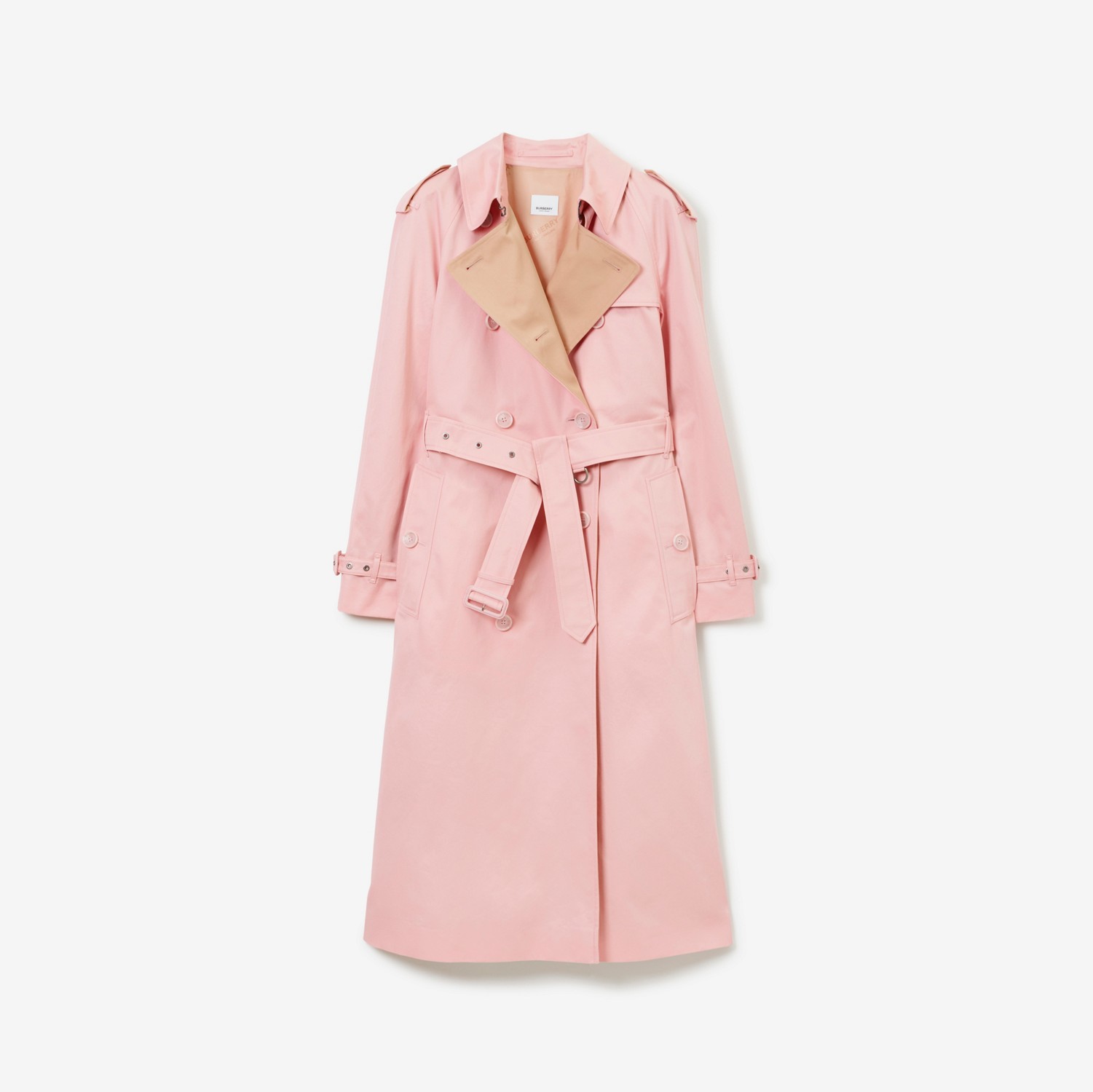 Trench coat en algodón de gabardina (Rosa Sorbete) - Mujer | Burberry® oficial