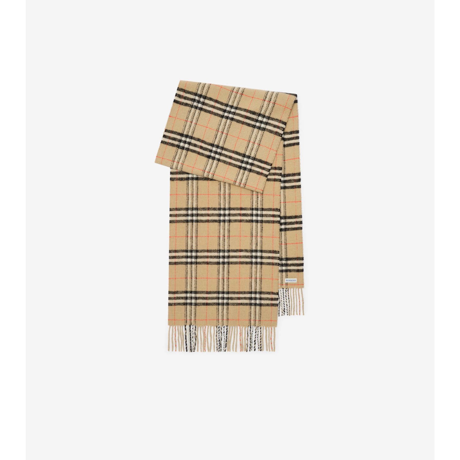 Check Wool Cashmere Scarf