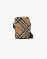 Check Phone Bag in colour Sand