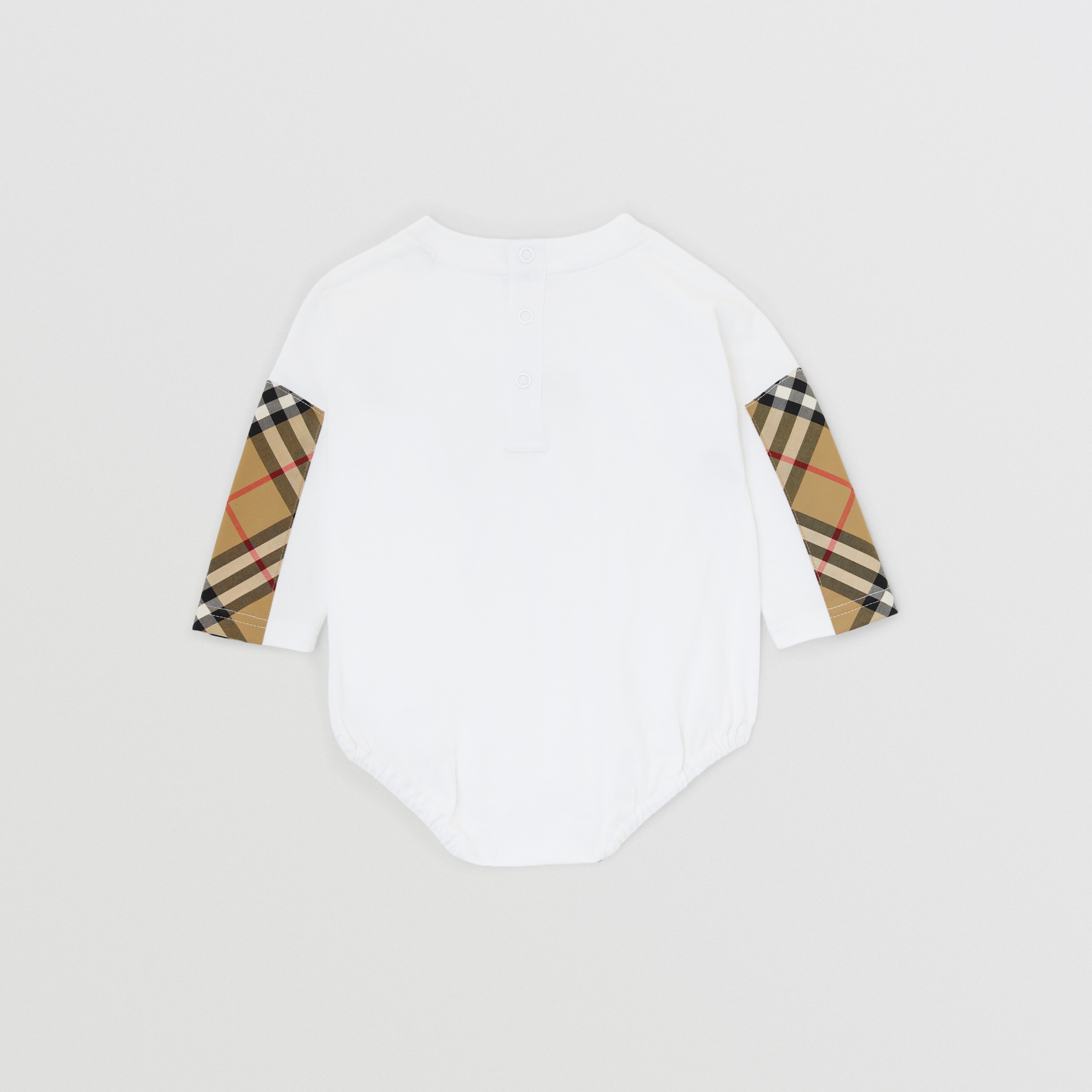 Vintage Check Cotton Three-piece Baby Gift Set in Archive Beige - Children | Burberry® Official - 4