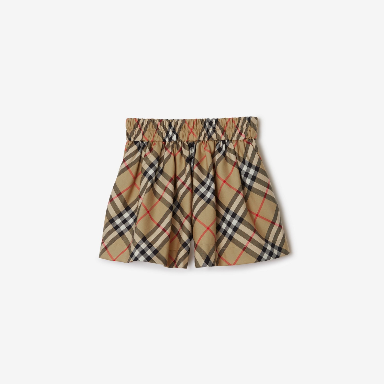Shorts aus Stretchbaumwolle in Check