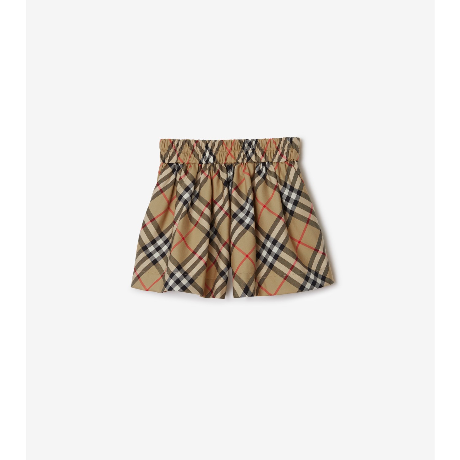 Check Stretch Cotton Shorts