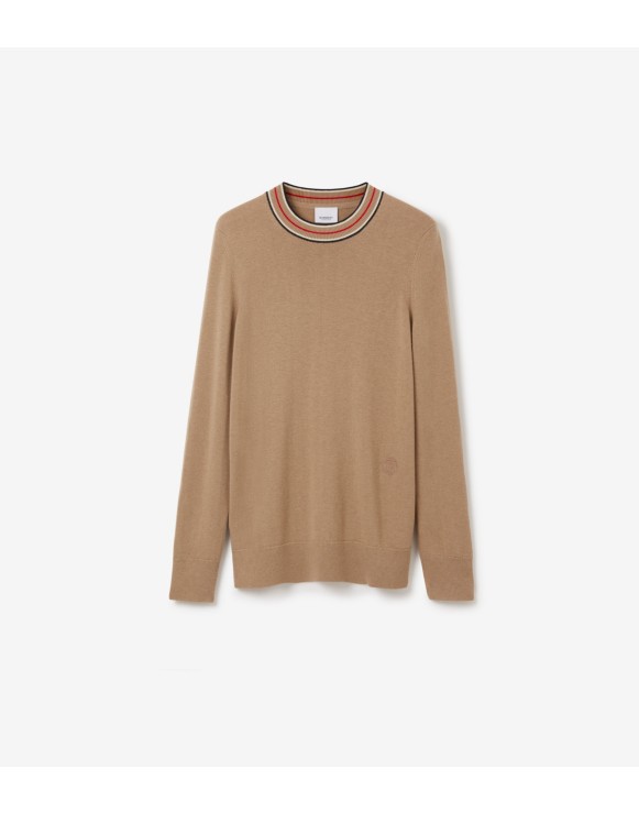 Stripe Collar Cashmere Sweater