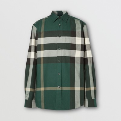 burberry check flannel shirt