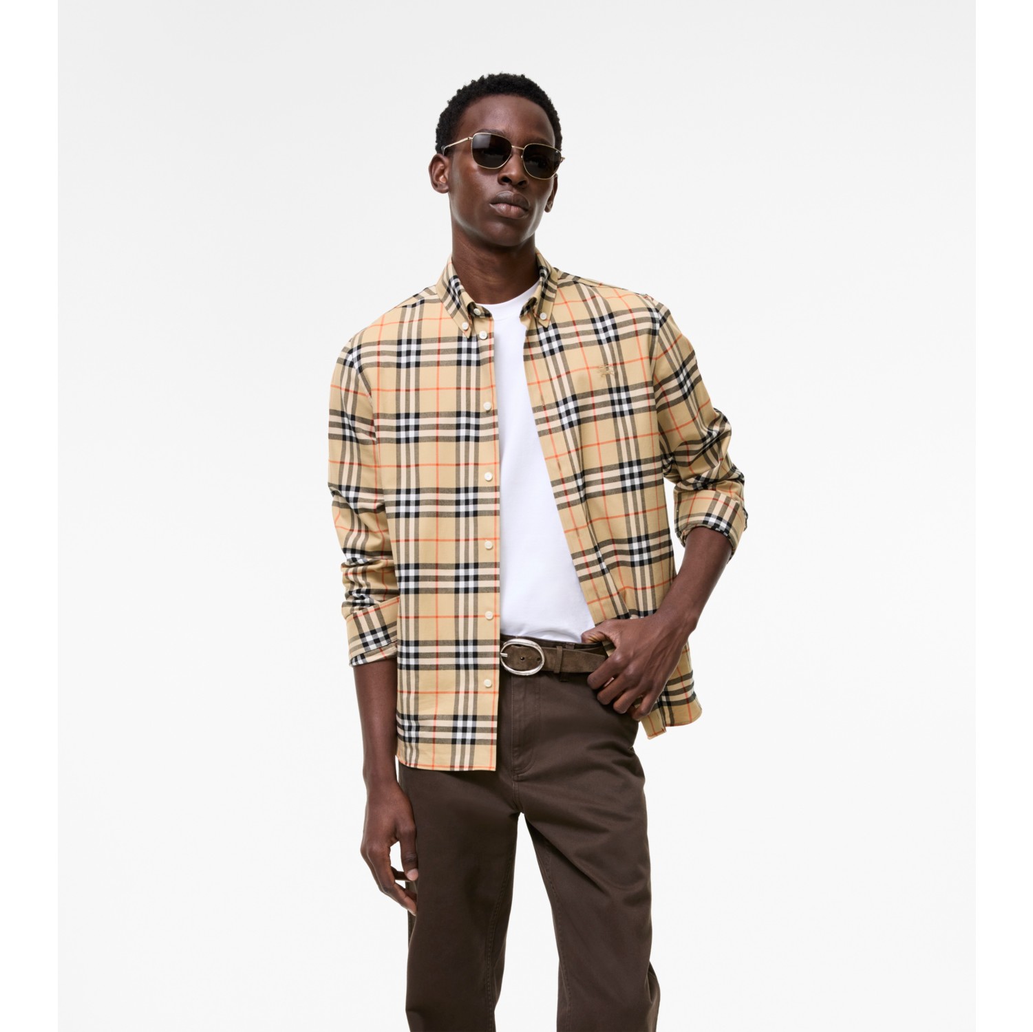 Relaxed Fit Check Cotton Shirt