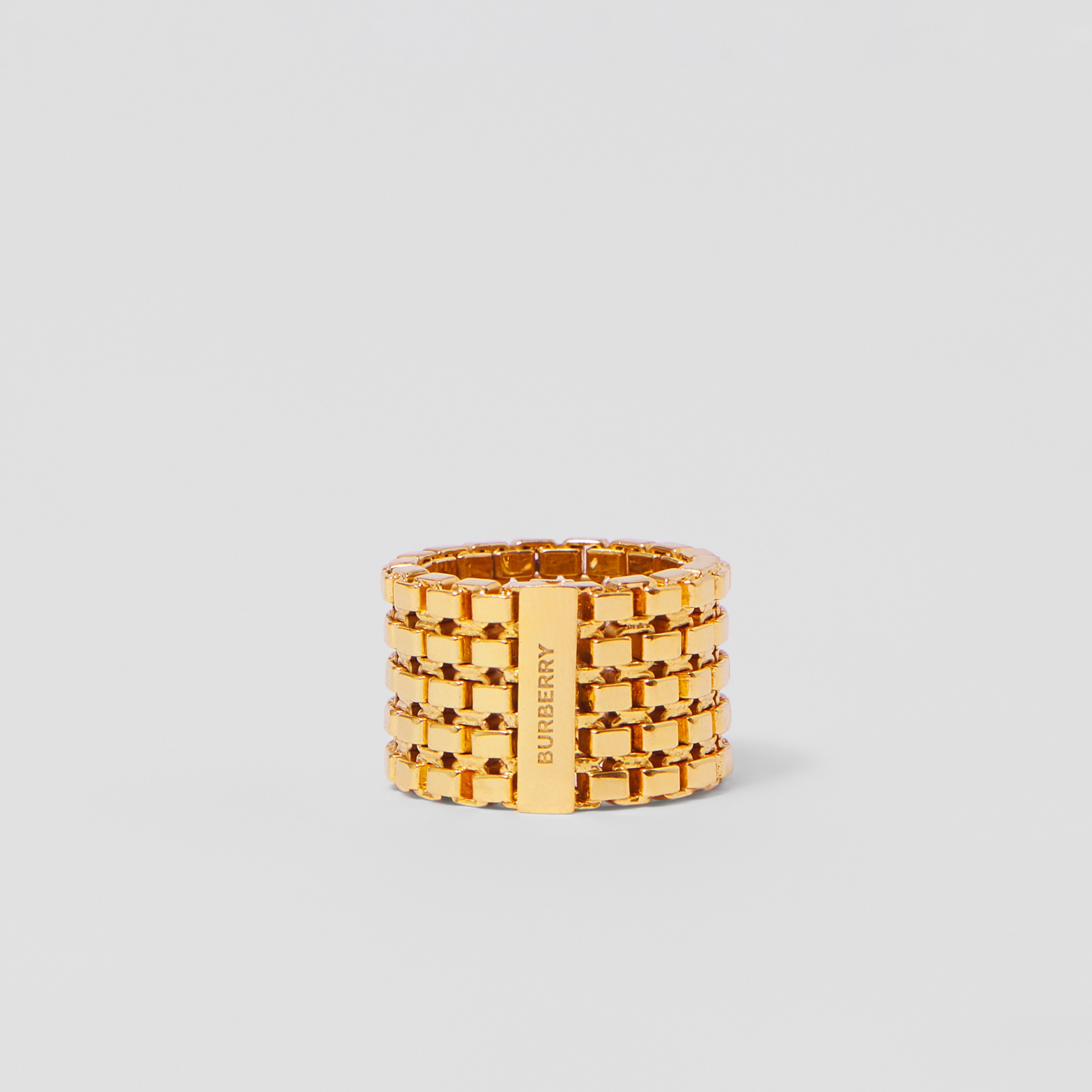 Goldplated Chainlink Ring in Light Women Burberry