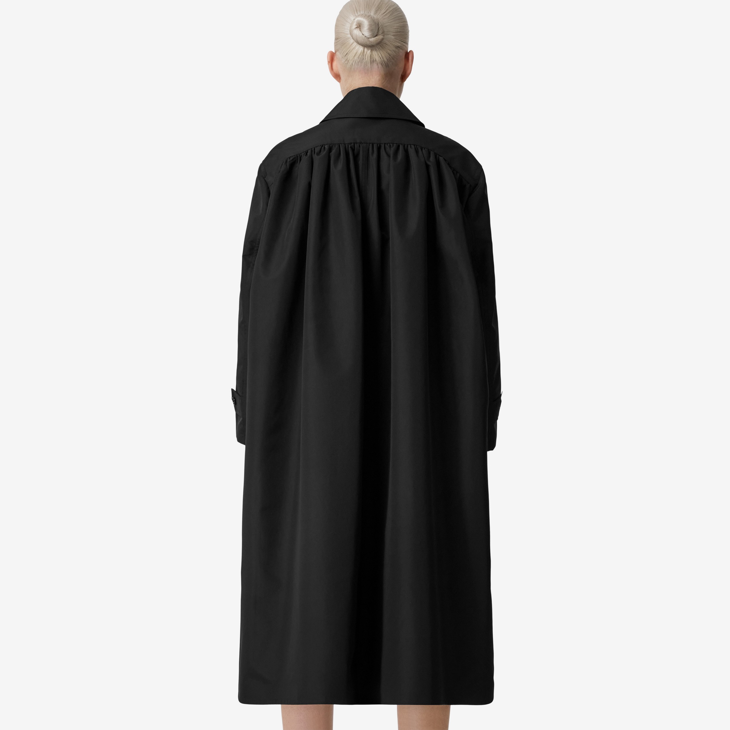Car coat com recorte franzido (Preto) - Mulheres | Burberry® oficial - 3