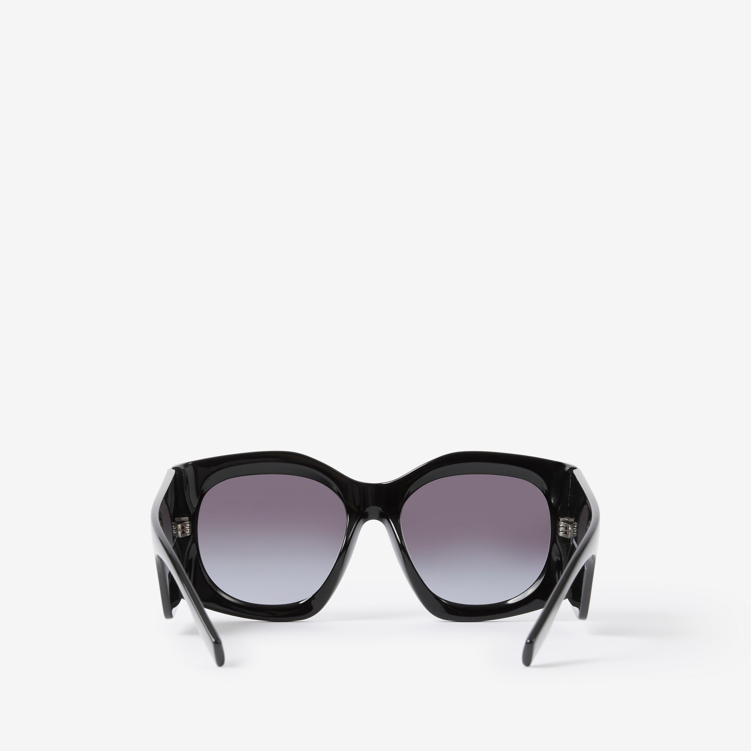Óculos de sol com armação oversize geométrica (Preto) - Mulheres | Burberry® oficial - 3