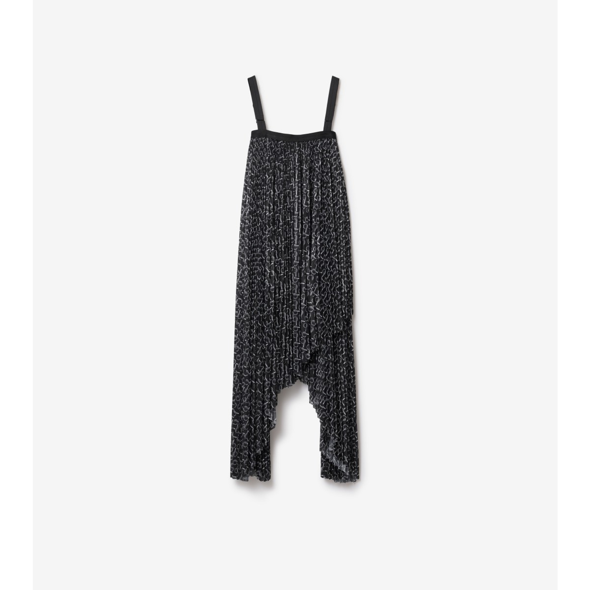 Burberry B Jersey Dress In Silver/black