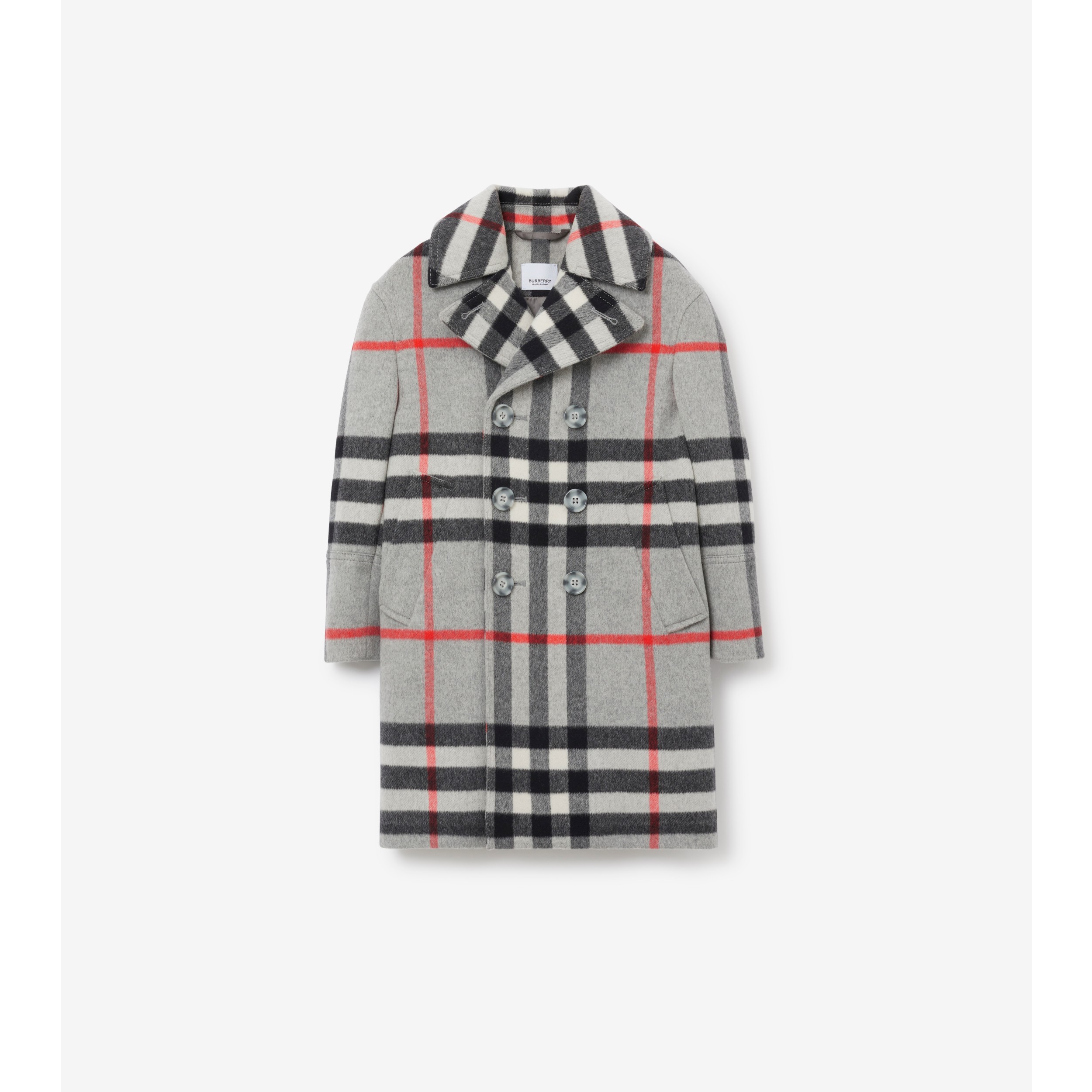 Burberry plaid store wool coat