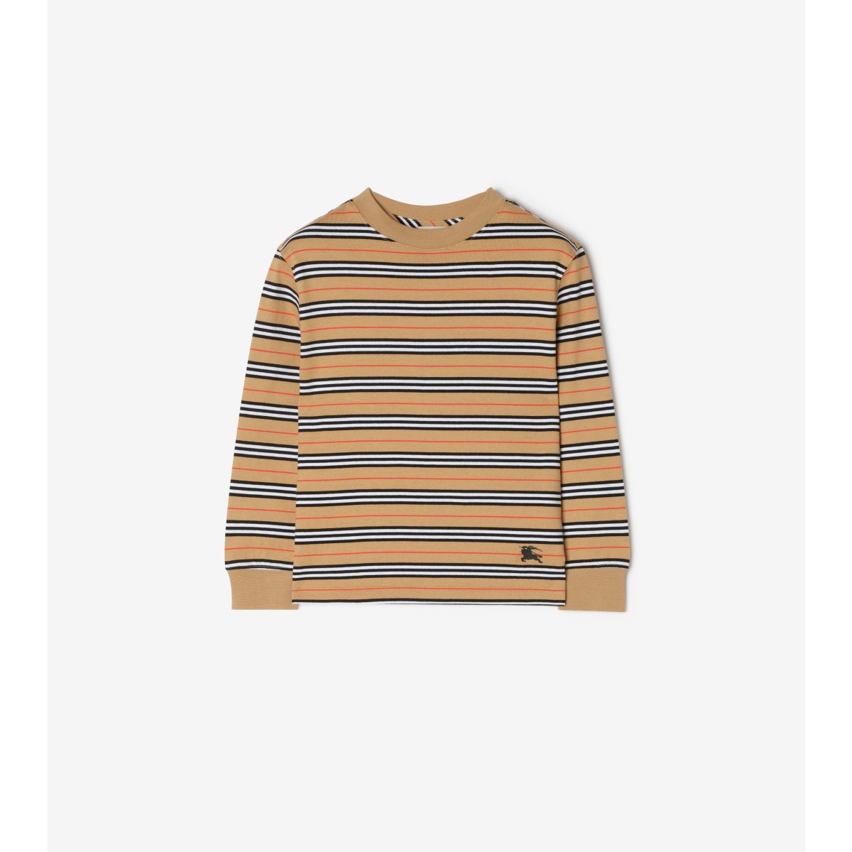  Stripe Long-sleeve Icon Cotton T-shirt
