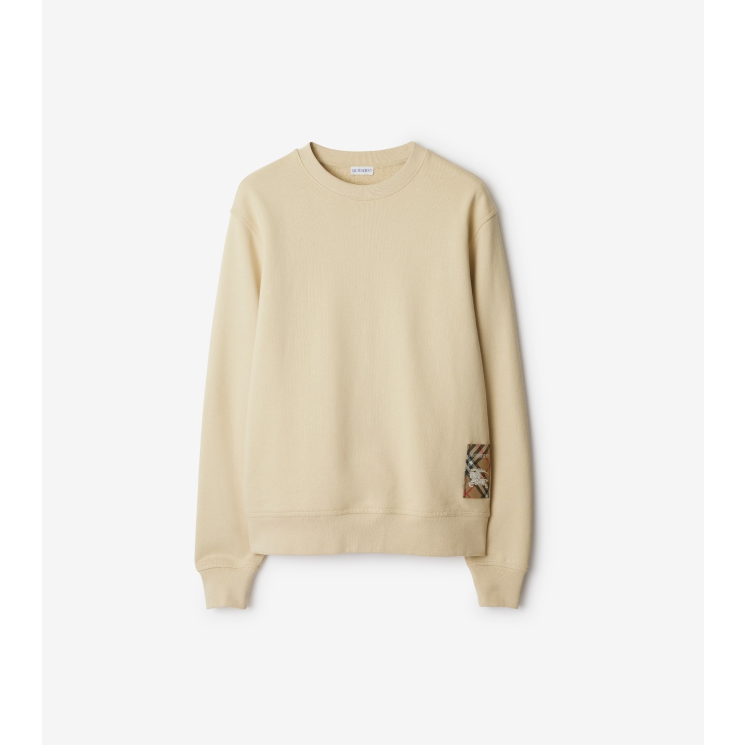 Check Label Cotton Sweatshirt