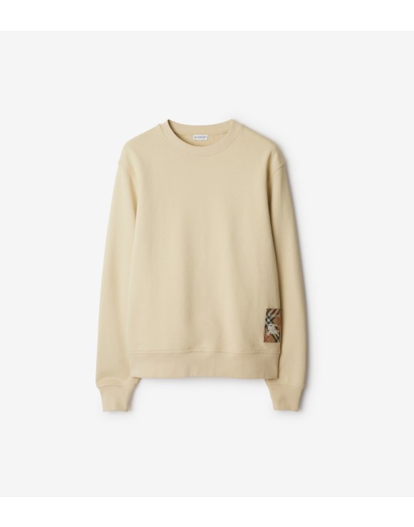 Check Label Cotton Sweatshirt