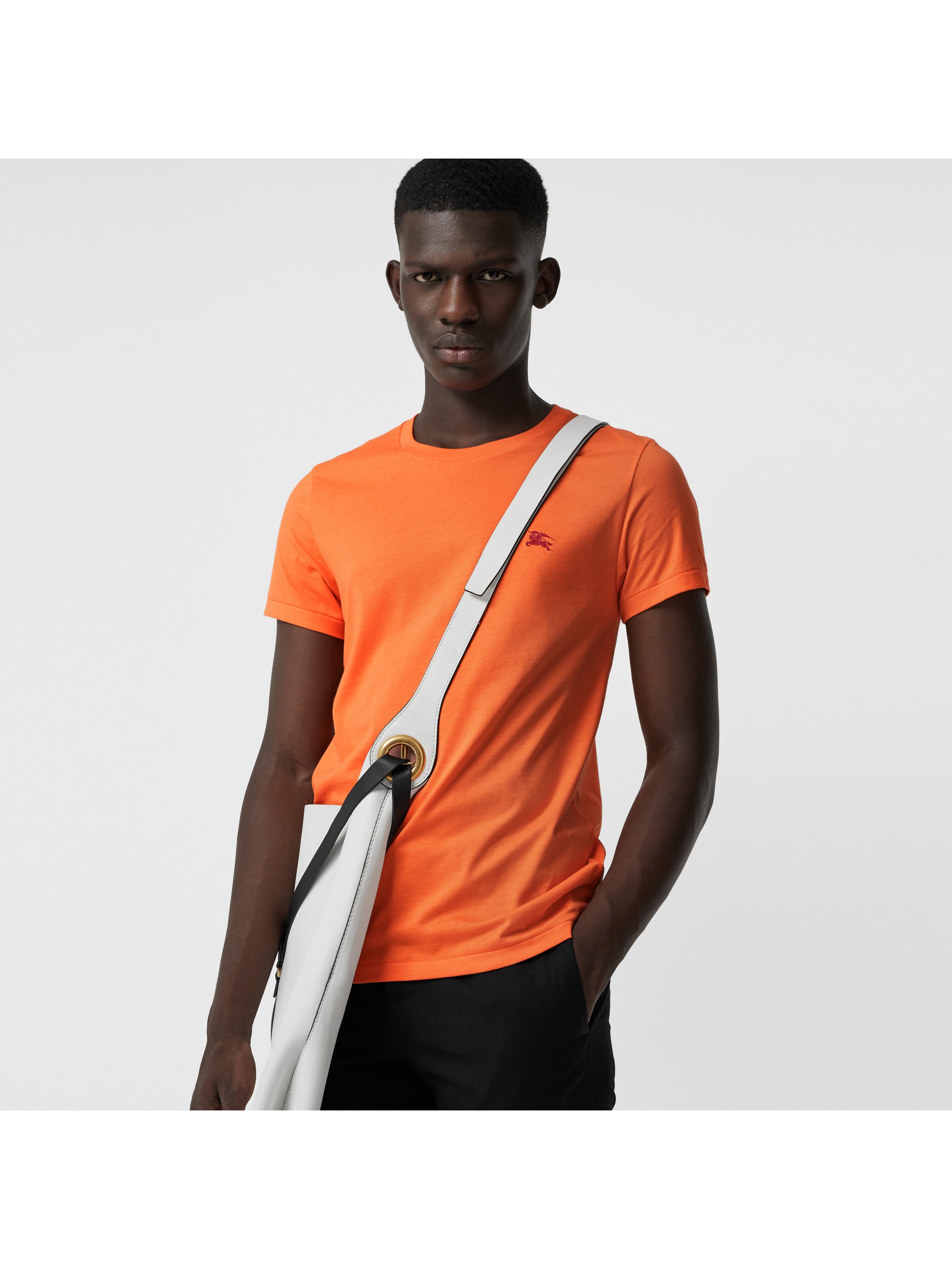 bright orange cotton jersey t-shirt image01