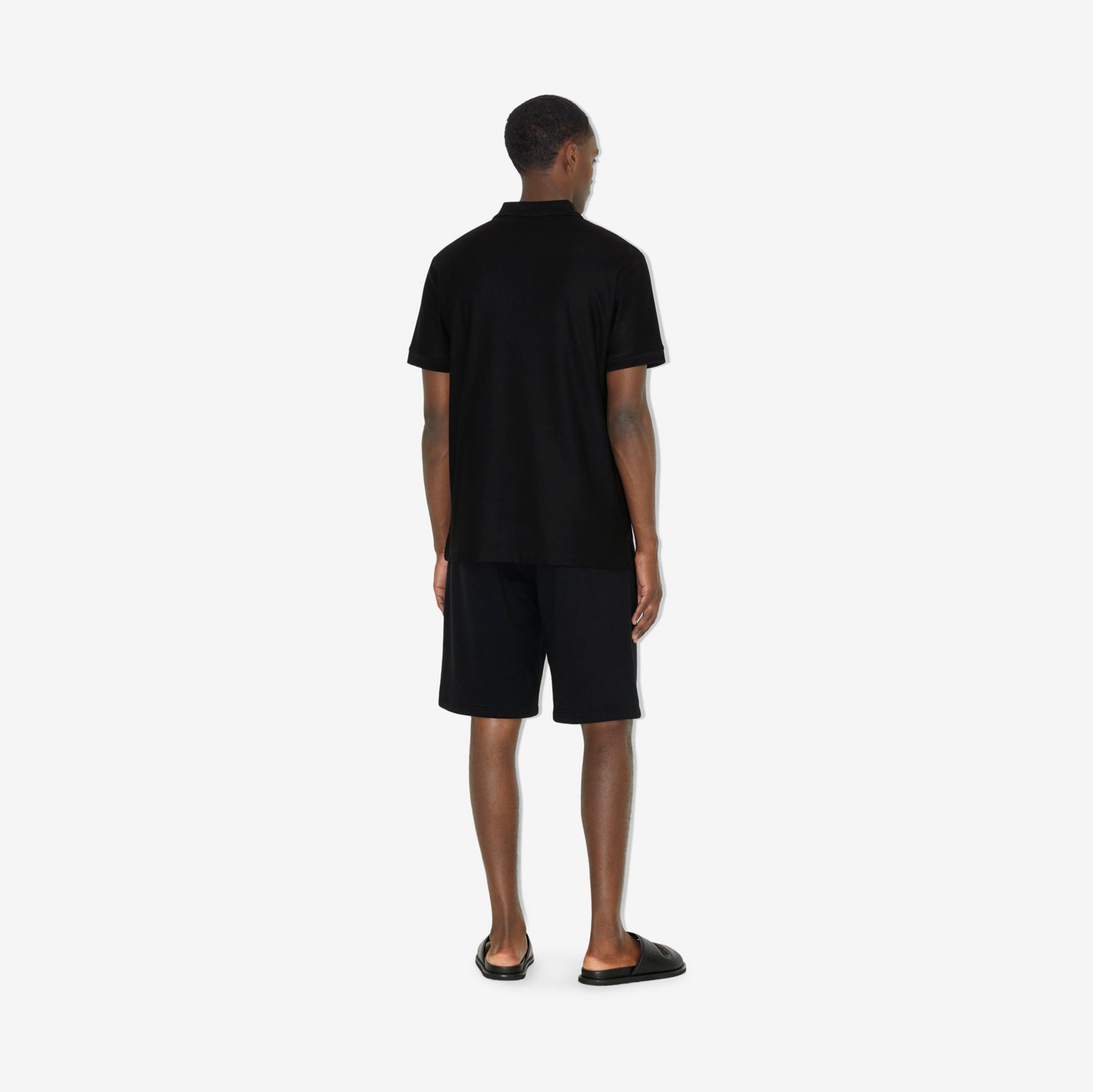 Monogram Motif Polo Shirt in Black - Men | Burberry® Official
