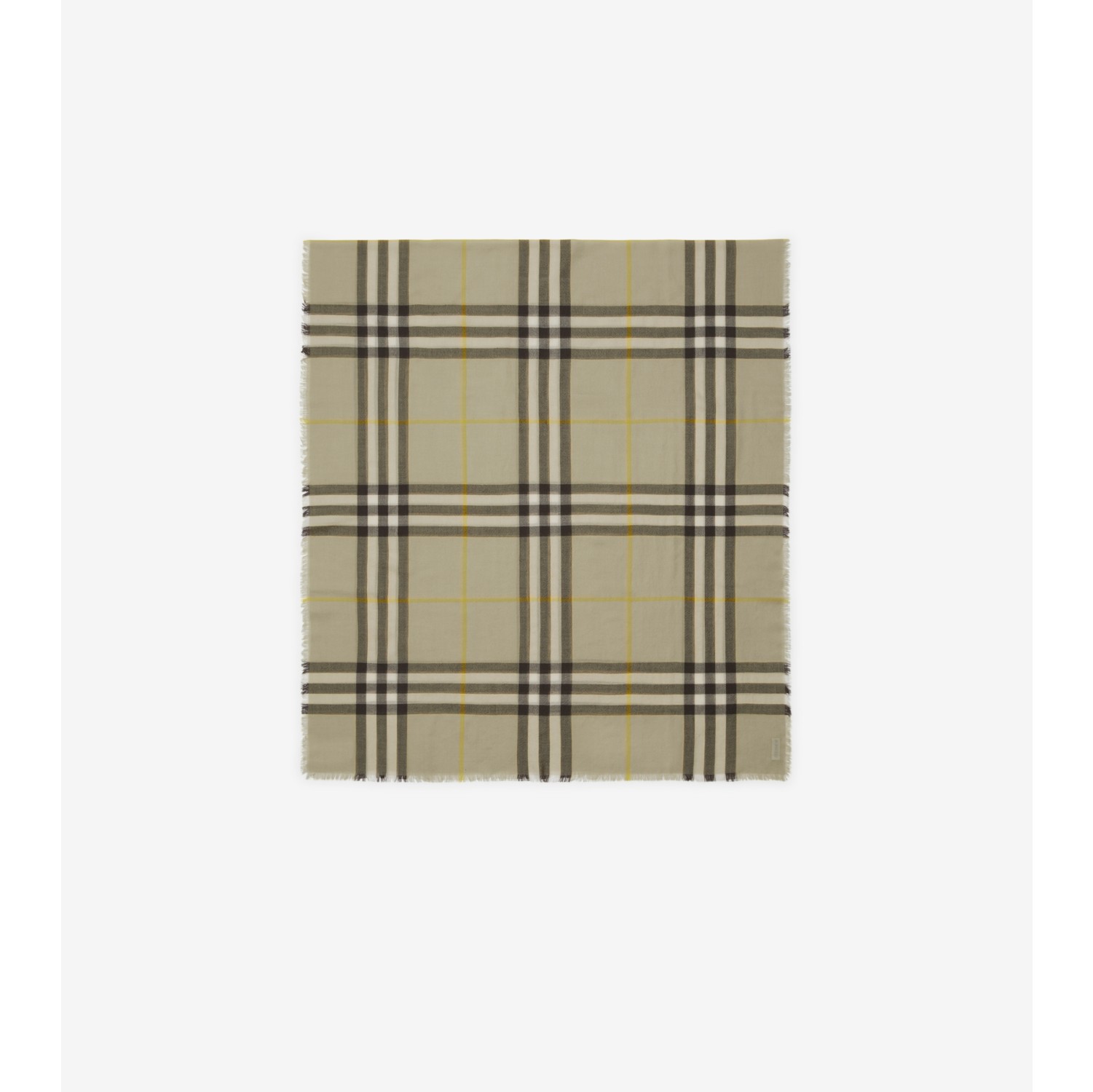 Check Wool Scarf in Hunter | Burberry® Official