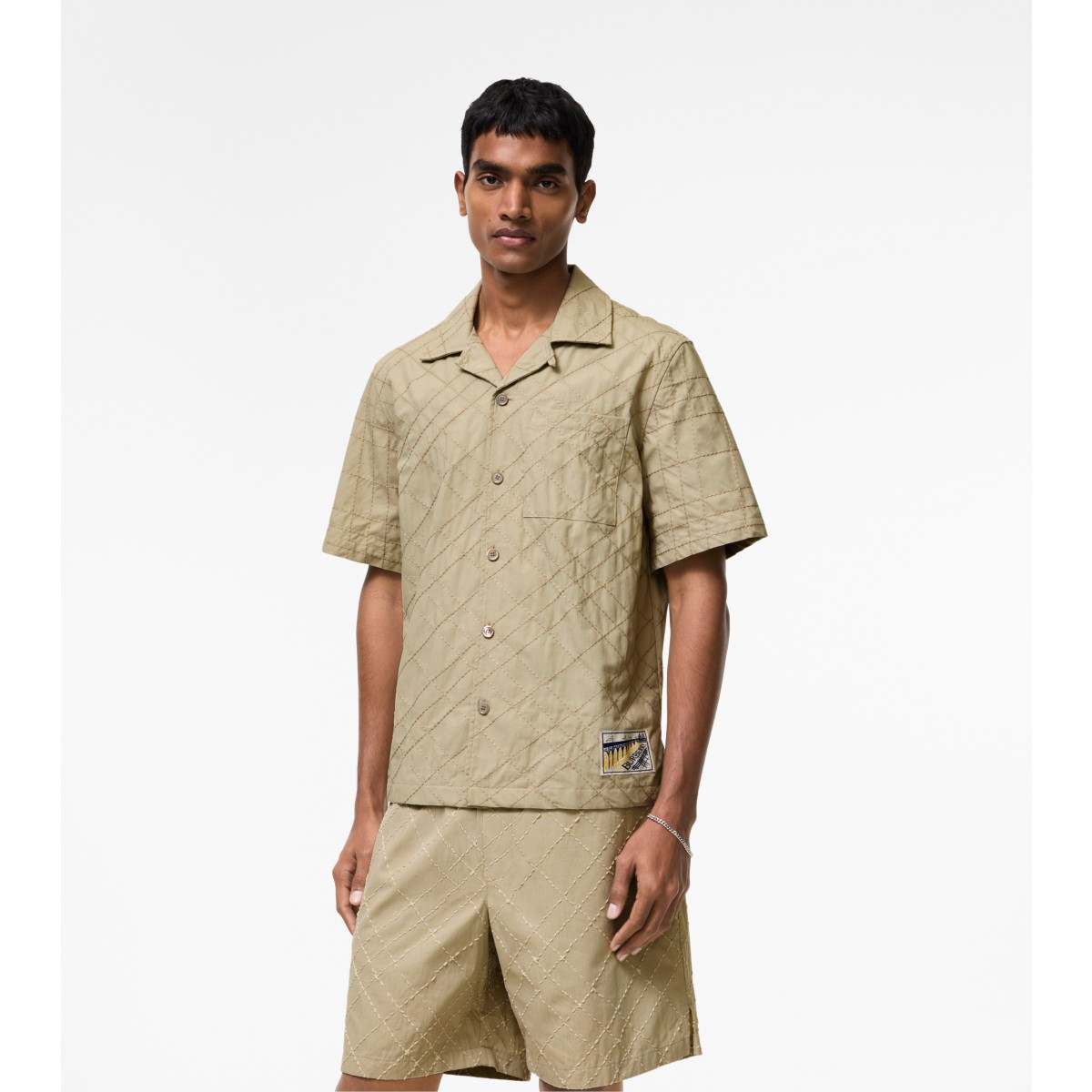  Check Relaxed Fit Embroidered Cotton Shirt