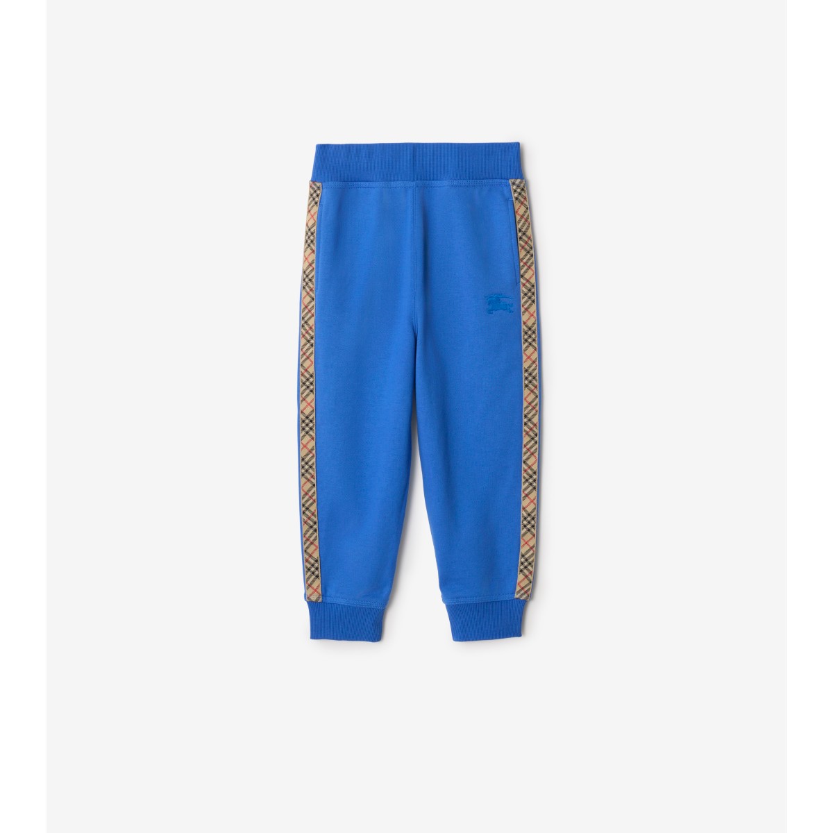  Check Trim Cotton Jogging Pants