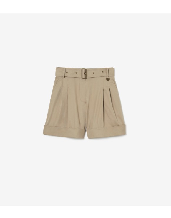 Belted Tropical Gabardine Shorts