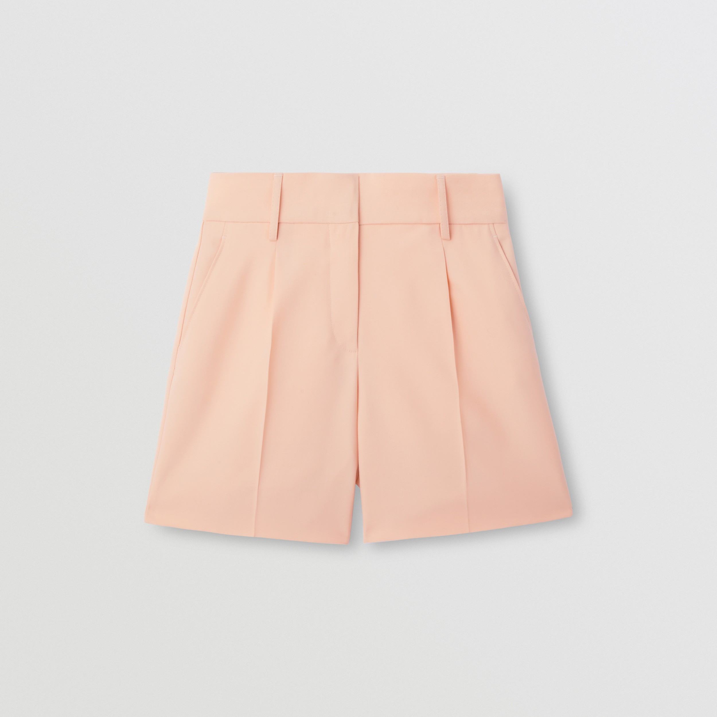 Wool Tailored Shorts in Rosebud Pink | Burberry® Official - 4