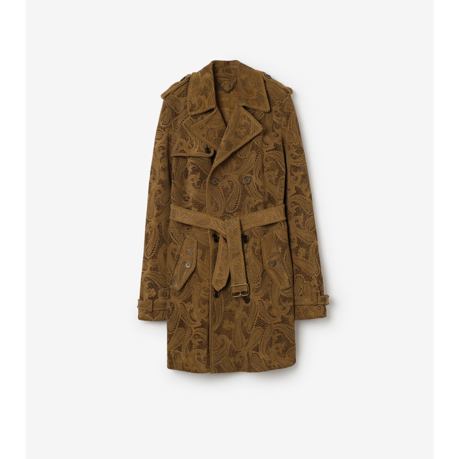 Mid-length Paisley Suede Lawshall Trench Coat
