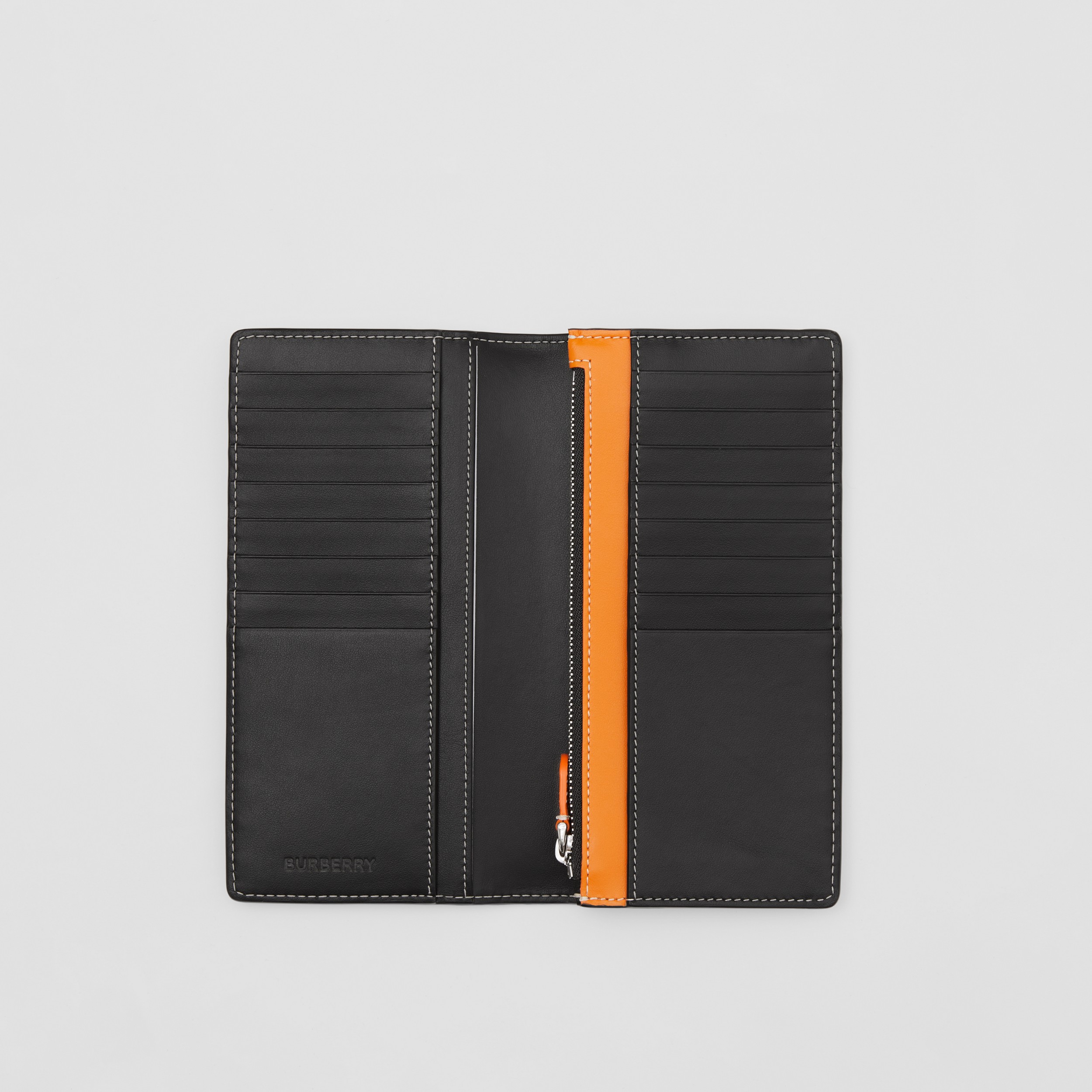 Monogram Print Continental Wallet in Black/orange - Men | Burberry® Official - 3