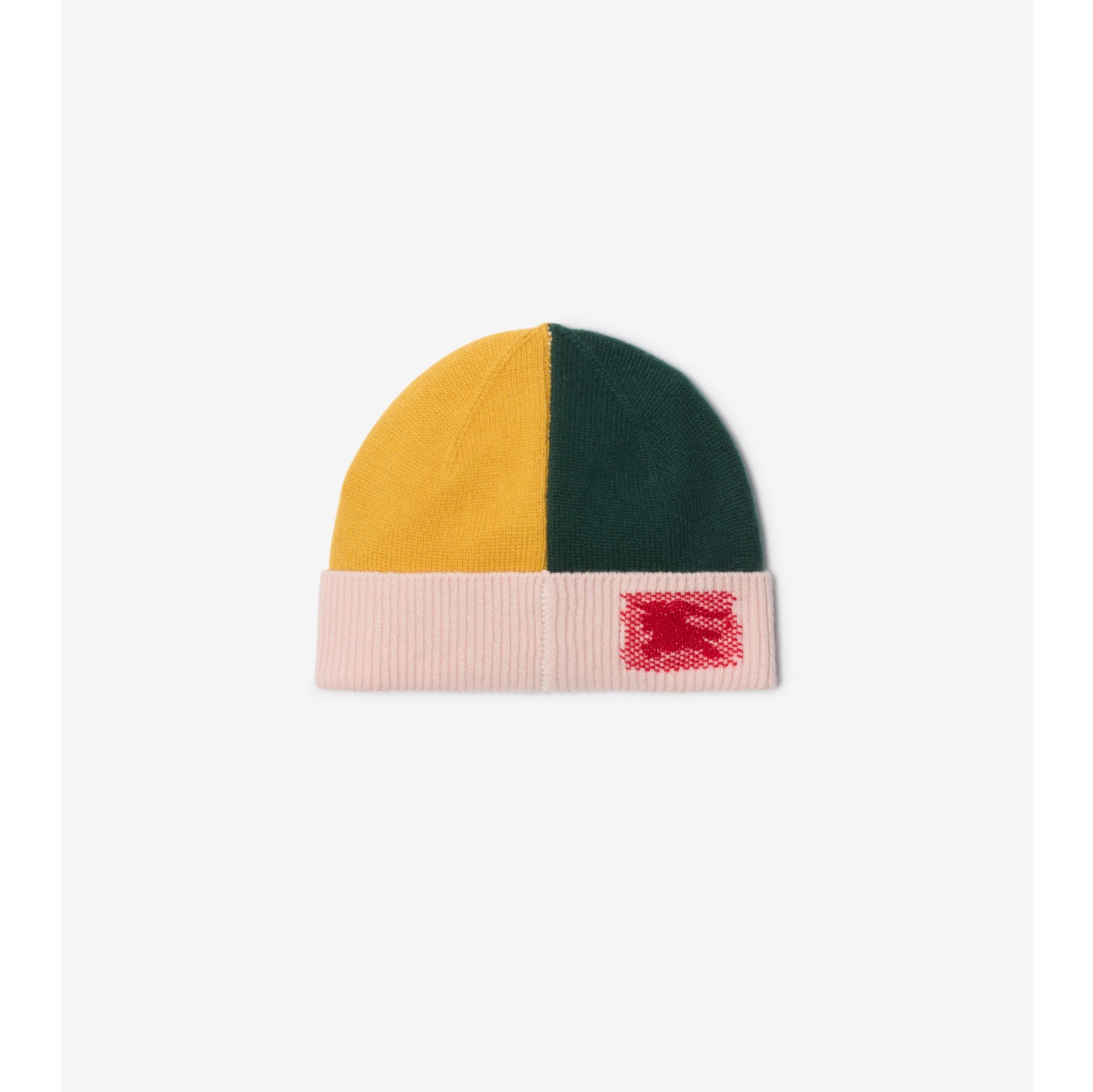 Kaschmir-Beanie mit Colour-Blocking