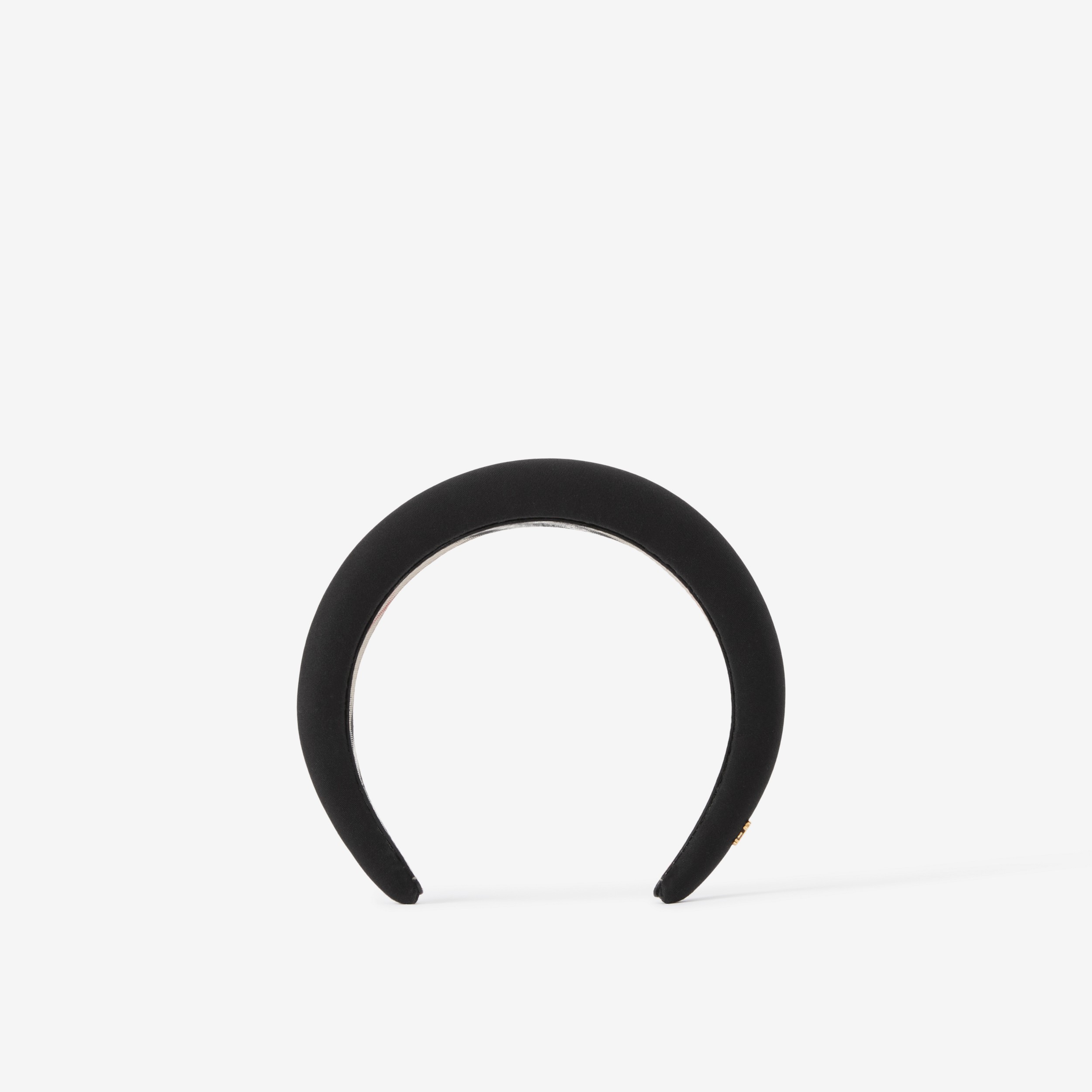 Arco de cabelo de gabardine tropical com monograma (Preto) - Mulheres | Burberry® oficial - 3