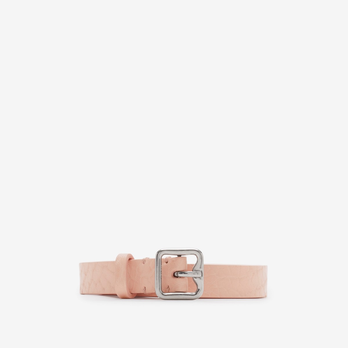 Burberry Leather B Buckle Belt In Blush